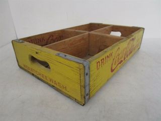 Vintage Wooden Coke Crate Coca - Cola Carry Tray 3