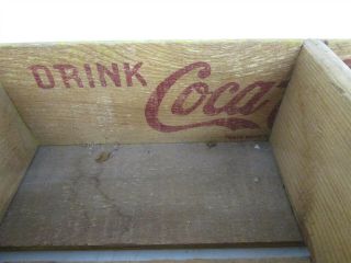 Vintage Wooden Coke Crate Coca - Cola Carry Tray 5