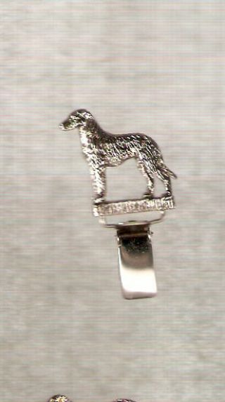 Deerhound Nickel Silver Ring Clip Pin Jewelry