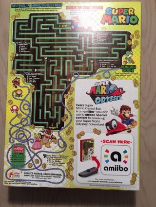 Kellogg ' s Mario Cereal Odyssey Limited Edition with amiibo Nintendo 8.  4oz 2