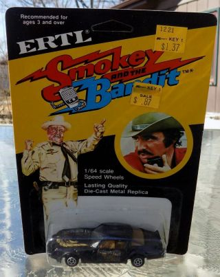 1980 Ertl Smokey And The Bandit 1/64 Speed Wheels Pontiac Trans - Am 1883 Carded
