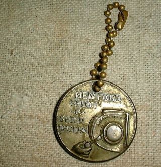 Vintage Ford Select O Speed Tractor Key Chain Fob Advertising Keychain 1950 