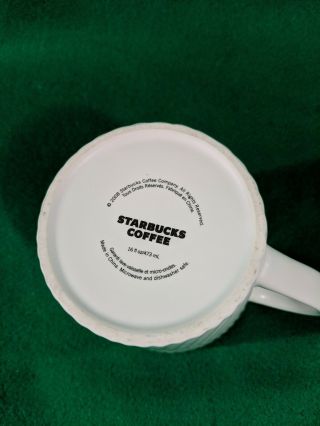 2008 Starbucks White w/Red Heart Valentine Coffee Large Mug Cup 16oz 4