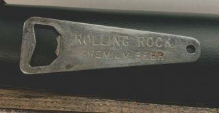 A) Vintage Rolling Rock Beer Metal Bottle Opener Latrobe Brewing Co Latrobe Pa