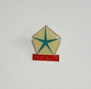Vintage 1980s Chysler Pentastar Logo Hood Button Emblem Badge Collectors Pin