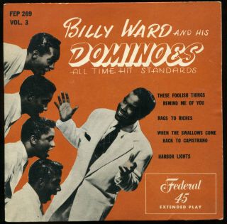 Billy Ward & His Dominoes Vol.  3 On Federal Fep 269 R&b 45 Ep With Cover