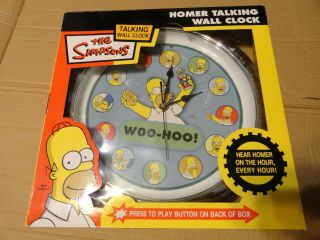 The Simpsons Homer Talking Wall Clock Woo Hoo