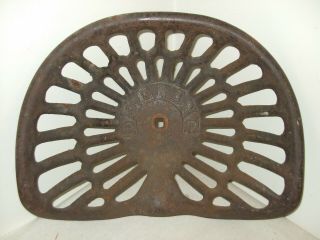 Vintage Cast Iron Tractor Implement Seat Deering Co.