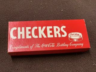 Coca Cola Checker Set Black And Red Collectible 1930’s Or 1940’s