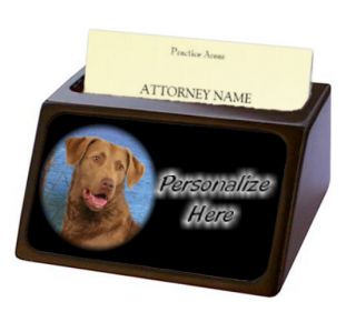 Chesapeake Bay Retriever Pet Breed Personalized Business Card Holder
