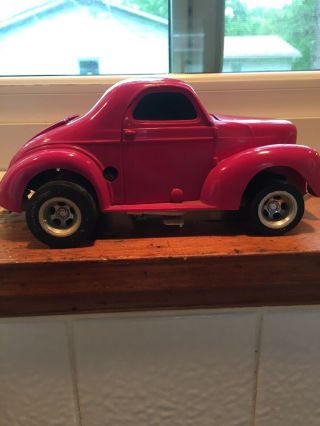1972 Aurora Willys Hot Rod Wind - Up Drag Race Toy Car Missing Motor And Key