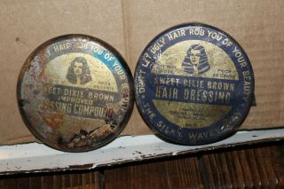 Sweet Dixie Brown Hair Dressing Tin Black Americana Augusta Georgia Ga Tru - Nill