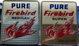 Pure Firebird Gasoline Pump Signs