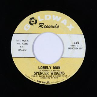 Northern/deep Soul 45 - Spencer Wiggins - Lonely Man - Goldwax - Vg,  Mp3