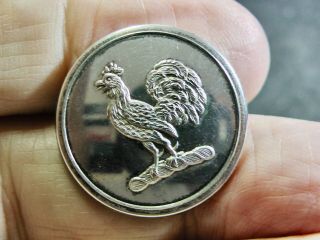 200,  Yr Cockerel Rooster Silver 25mm Livery Button Firmin & Westall 1794 - 1808 A