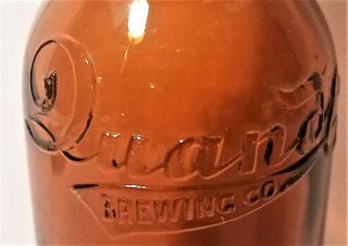 Vintage.  Beer Bottle Of Quandt Brewing Co.  Of Troy N.  Y.  Amber.  Nm.  /u3