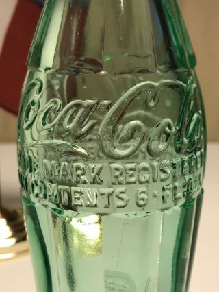 PAT ' D DEC.  25,  1923 Coca - Cola Hobbleskirt Coke Bottle - BAY CITY,  TEX Texas 7