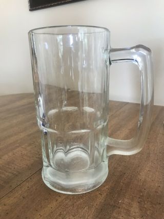 Classic Plain Heavy Duty Large Clear Glass Beer Mug Stein 24oz
