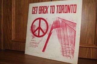 The Beatles Get Back To Toronto I.  P.  F.  Records ‎– Ipf - 1 1970 Vg,  /vg,  Play Graded