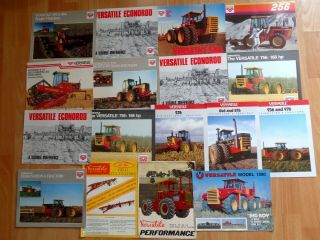 Group 17 Vintage Versatile Tractor & Equipment Brochures Real Good