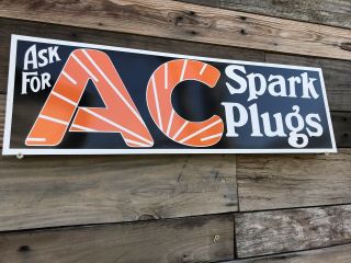 Antique Vintage Old Style AC Spark Plug Sign 3