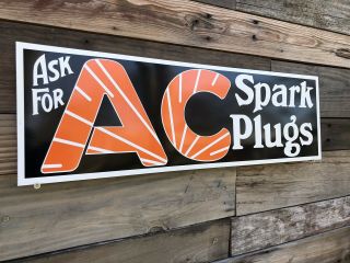 Antique Vintage Old Style AC Spark Plug Sign 4