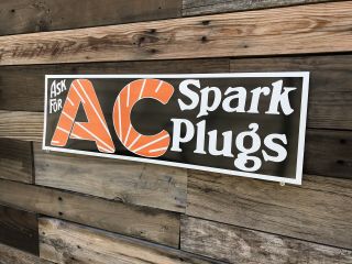Antique Vintage Old Style AC Spark Plug Sign 5