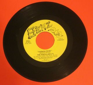 The Rock - A - Beats " French Fries " / " Break Through " 1961 Rare Surf Guitar Inst Nm