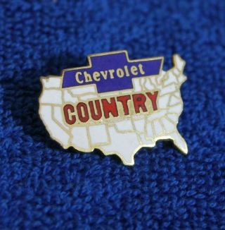 Chevrolet Country Bowtie Hat Lapel Pin Accessory Gm Corvette Red White Blue Usa