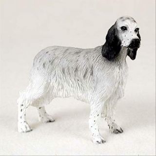 English Setter Blue Belton Dog Hand Painted Collectable Figurine Statue