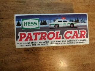1993 Hess Truck (patrol Police Car),  Never Removed