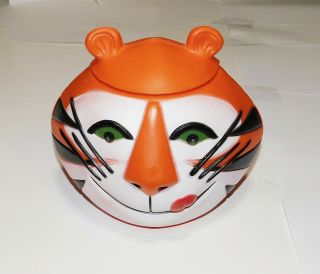 Vintage Kellogg 1968 Tony The Tiger Plastic Advertising Character Cookie Jar