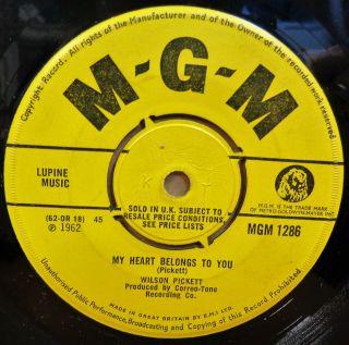 WILSON PICKETT LET ME BE YOUR BOY / MY HEART BELONGS TO YOU OG UK MGM 7 