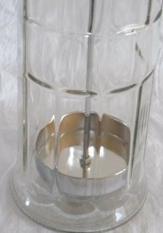 Table Craft Drinking Straw Holder Dispenser Glass Metal Lid 11 