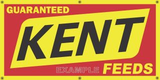 Kent Feeds Agricultural Old School Sign Remake Banner Barn Garage Art 2 X 4