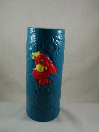 Rainforest Cafe Parrot Souvenir Glass Ceramic 7.  5 "