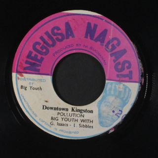 Big Youth: Downtown Kingston / Hot Stock 45 (jamaica,  Rubber Stamp On Label)