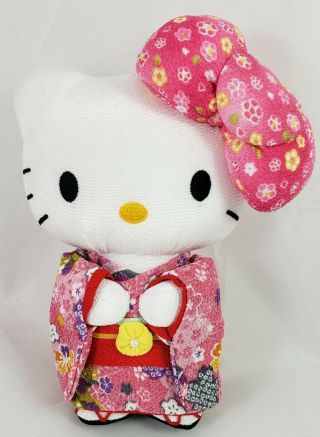 Sanrio Hello Kitty Stuffed Plush Doll 8 " Kimono Geisha 2012,  Cloth