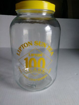 Lipton Sun Tea 100 Years Retro Glass Tea Jar
