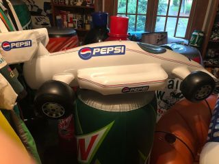 Pepsi Inflatable Indie 500 Car Almost 4’ Long Holds Air Man Cave