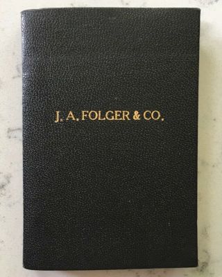 Vintage J.  A.  Folger & Co Folgers Coffee Advertising Sales Price Book Notebook