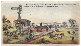 Trade Card,  B.  S.  Williams & Co.  - Wm.  C.  Gould,  Stover Wind Mill,  Watertown,  Ny