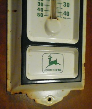 Vintage John Deere Thermometer F.  B.  Harmon Co Inc Presque Isle Maine 4