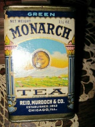 Monarch Green Tea Tin 1 1/2 oz Spice Tin Size and Appearance 3