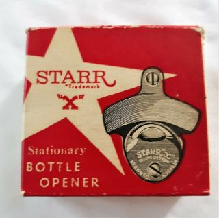 Vintage Starr X Blank Bottle Opener Wall Mount Man Cave Garage Shop Bar Nos