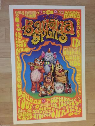 The Banana Splits Hanna Barbera Poster Lithograph - OUT 20  X 31 1/2 2