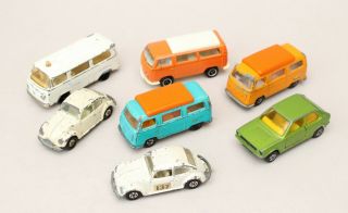 Matchbox Lesney,  Corgi And Majorette Vw Volkswagen Models Inc Beetle,  Camper Van