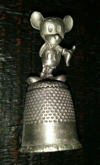 Vintage Mickey Mouse Collectible Pewter Standing On A Cup 2 