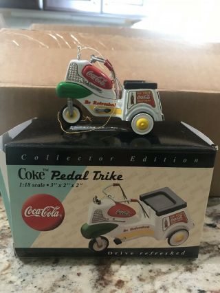 3 " Coke Coca Cola Pedal Trike 1:18 Scale Collectible Toy Pedal Car Tricycle