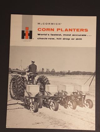 Vintage Ih International Harvester Mccormick Corn Planters Brochure 2 - 8 Row